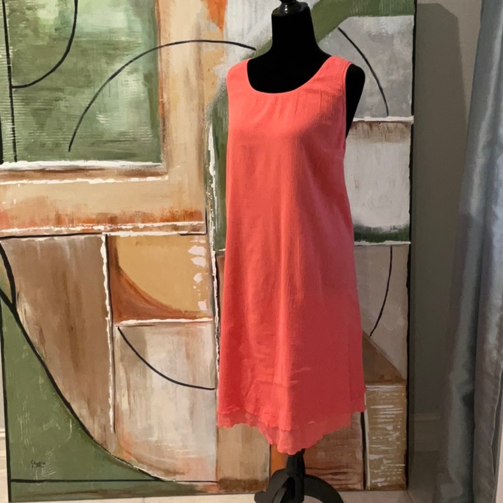 Soft Surroundings Coral Midi Dress